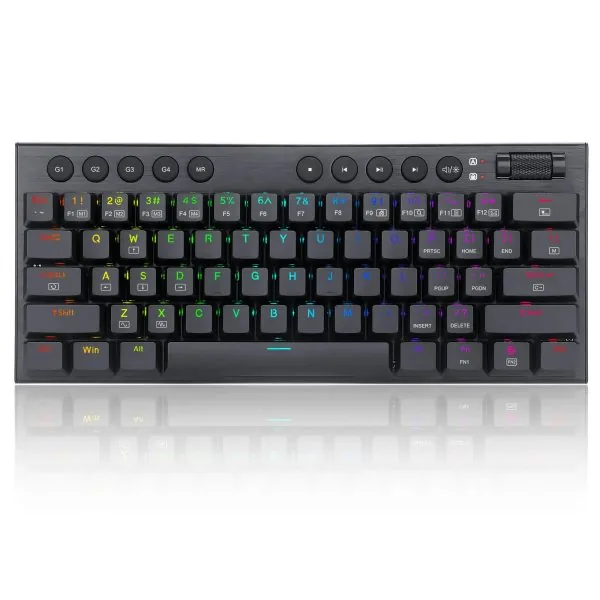 Teclado Redragon Horus Mini Pro K632 Mecánico Inalámbrico RGB Black