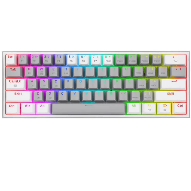 Teclado Redragon K616 Fizz Pro Mecánico RGB Blanco