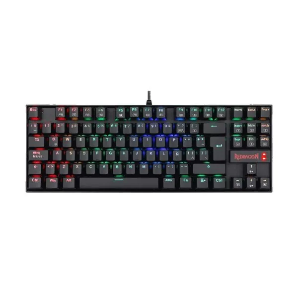 Teclado Redragon Kumara K552 Rainbow Mecánico Negro