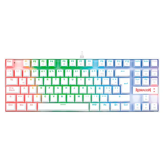 Teclado Redragon Kumara K552W TKL RGB White