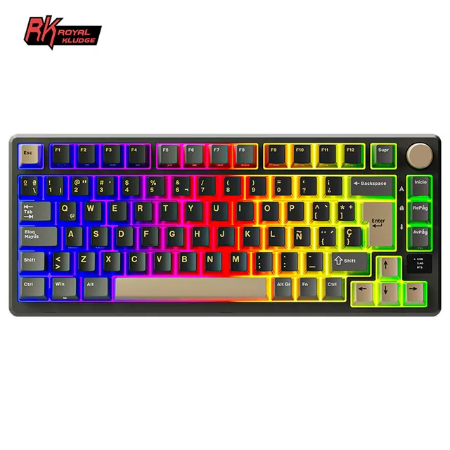 Teclado Royal Kludge Rk M75 Phantom Switch Brown 75