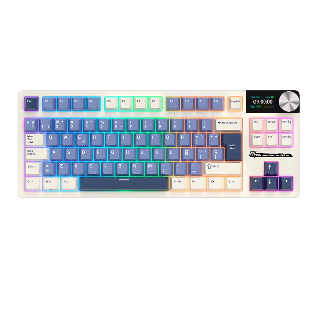 Teclado Royal Kludge Rk S85 Wireless Horizon Blue Sw Cloud