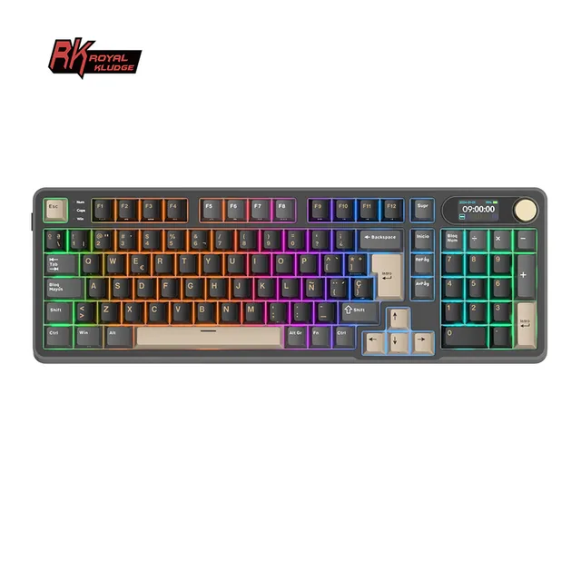 Teclado Royal Kludge Rk S98 Wireless Phantom Sw Brown
