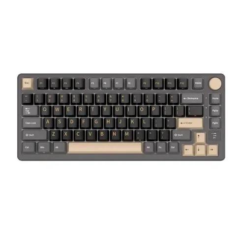 Teclado Royal Kludge Rkm75 Wireless Aurora Frame Switch Cream 75%