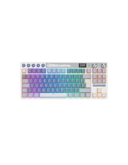 Teclado Royal Kludge Rkm87 Ocean Blue Switch Cream 75%