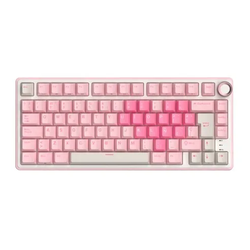 Teclado Royal Kludge Rkr75 Pink Melody Switch Cream 75%