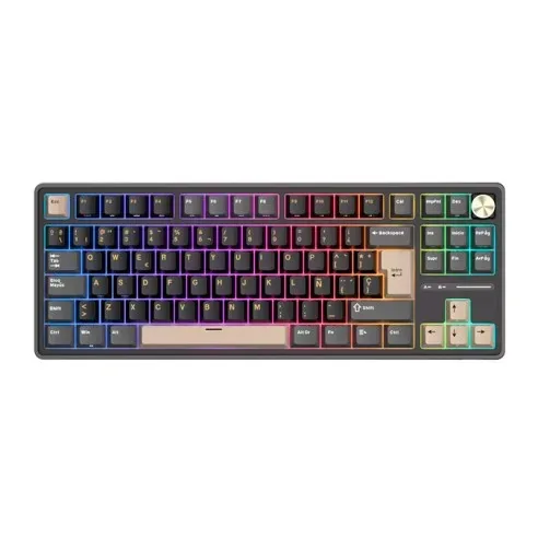 Teclado Royal Kludge Rkr87 Pro Half Grey Switch Brown 75%