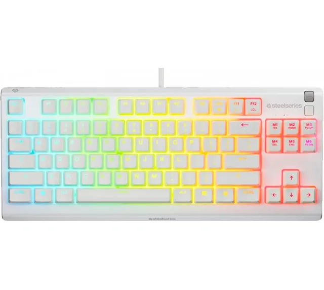 Teclado SteelSeries Apex 3 TKL Switch Whisper-Quiet IP32 Water Resistant White RGB