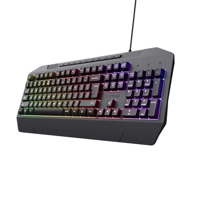 Teclado Trust Gaming Gxt 836 Evocx Iluminado Usb Black