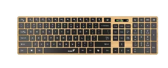 TECLADO WIRELESS GENIUS SLIMSTAR 7250BT AI PINE WOOD