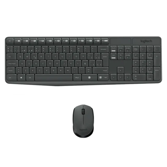 Teclado y Mouse Logitech Inalámbrico M235 Negro