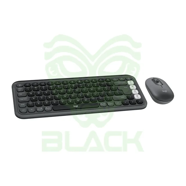Teclado Y Mouse Logitech Pop Icom Graphite Wireless 2.4GHz - BT