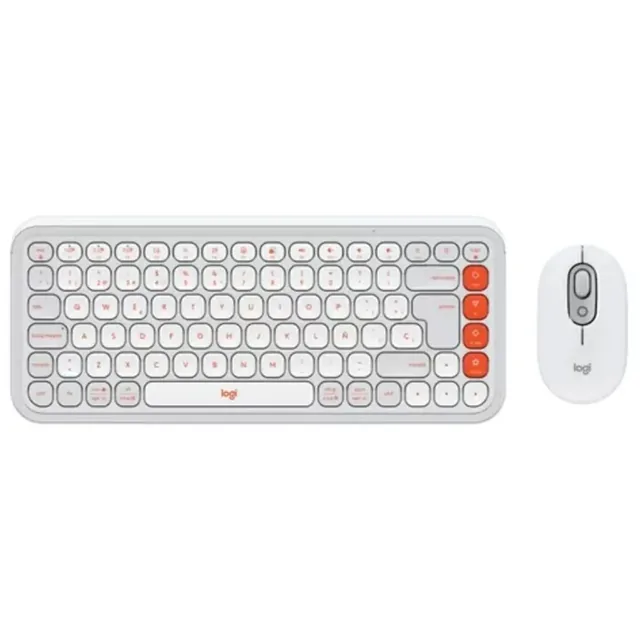 Teclado Y Mouse Logitech Pop Icon Inalambrico White