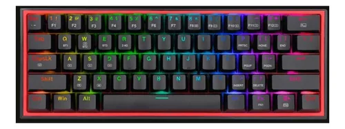 TECLADOS REDRAGON FIZZ PRO BLACK RED SWITCH SPANISH WIRELESS K616-RGB B SP