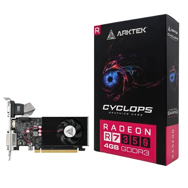 VGA ARKTEK RADEON R7 350 DDR3 4GB 128B low profile AKR350D3S4GL1