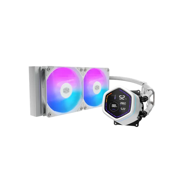 Water Cooler Cooler Master Masterliquid Core Nex Digital 240 2 Fans 120mm Argb White