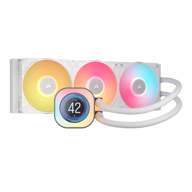 Watercooling Corsair iCUE LINK TITAN 360 RX LCD 3x CPU Cooler 360mm White